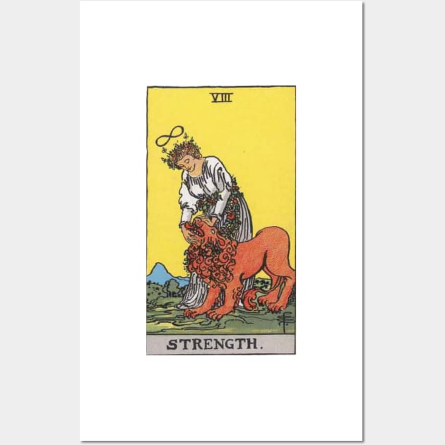 Strenght, Raider Waite Tarot, Divination Tarot Wall Art by snowshade